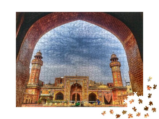 Puzzle 1000 Teile „Schöne Aussicht auf Wazir Khan Masjid Lahore, Pakistan“