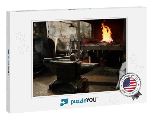 Image of Workplace of Blacksmith with Work Tools in the B... Jigsaw Puzzle