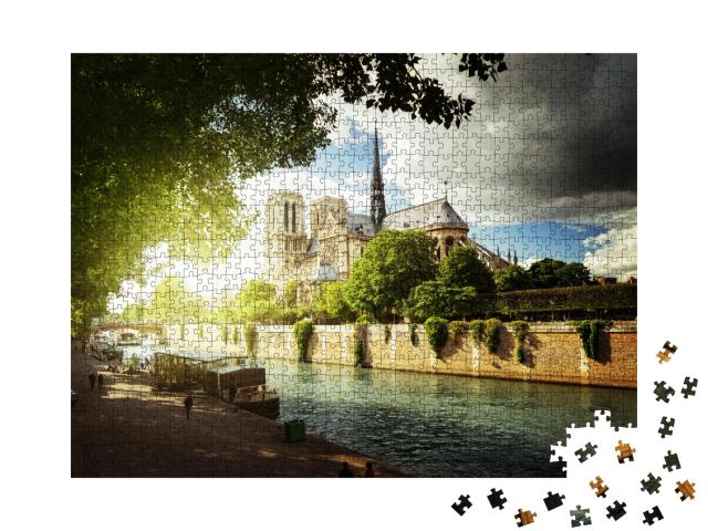 Puzzle 1000 Teile „Seine und Notre Dame de Paris, Frankreich“