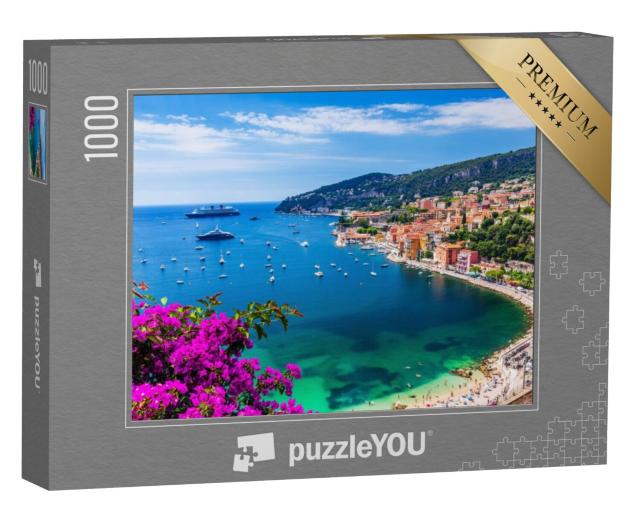 Puzzel 1000 stukjes „Villefranche sur Mer, Frankrijk, kustplaats aan de Franse Rivièra“