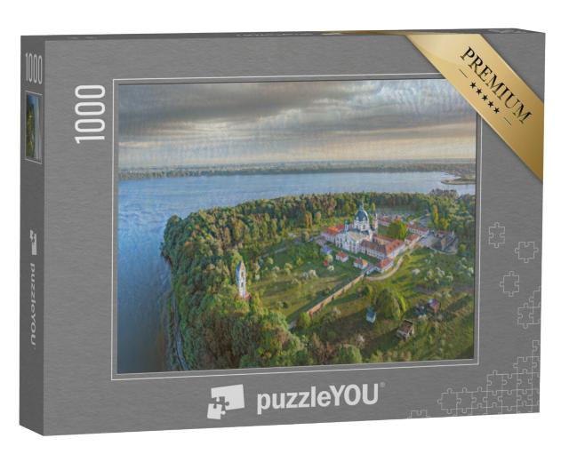 Puzzel 1000 stukjes „in de kunststijl van Claude Monet - Pazaislis klooster in Kaunas, Litouwen“