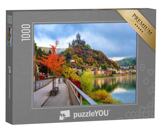 Puzzel 1000 stukjes „Historisch stadje Cochem aan de Moezel in de herfst, Rijnland-Palts, Duitsland“