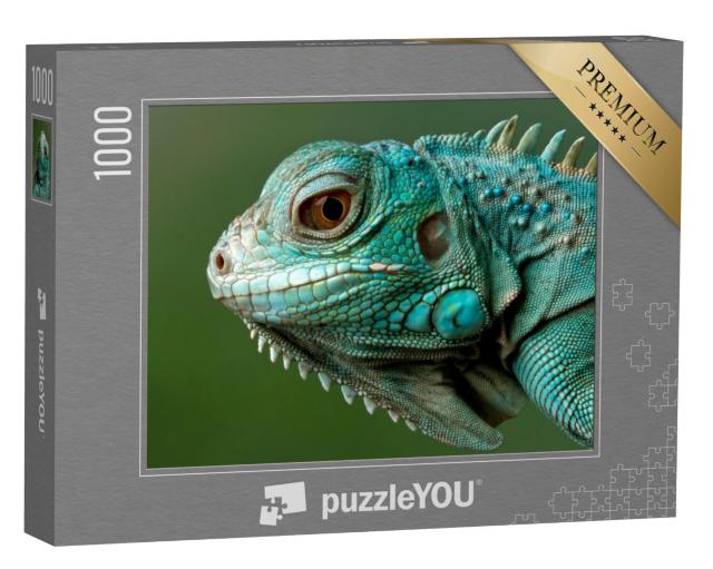 Puzzel 1000 stukjes „Blauwe leguaan“