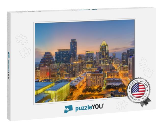 Austin, Texas, USA Downtown Cityscape At Dusk... Jigsaw Puzzle