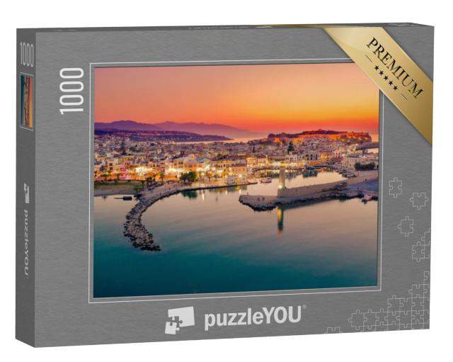 Puzzel 1000 stukjes „De oude Venetiaanse haven van de stad Rethymno, eiland Kreta, Griekenland“