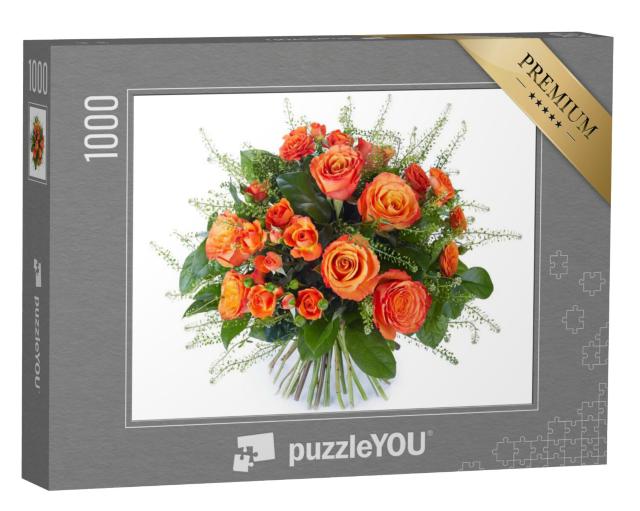 Puzzel 1000 stukjes „Boeket kleurrijke bruidsbloemen“