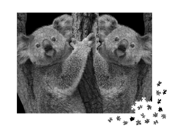 Puzzle 1000 Teile „Zwei niedliche Koalas im Baum“