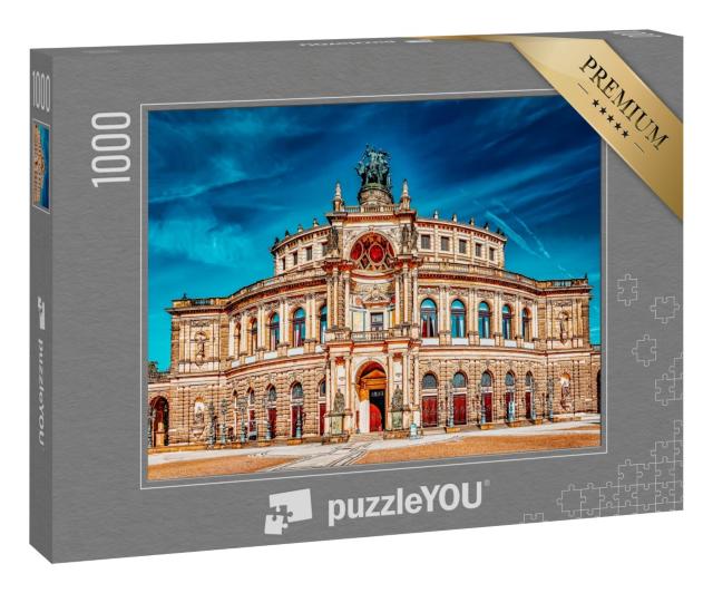 Puzzle 1000 Teile „Beeindruckende Semperoper, Dresden, Deutschland“