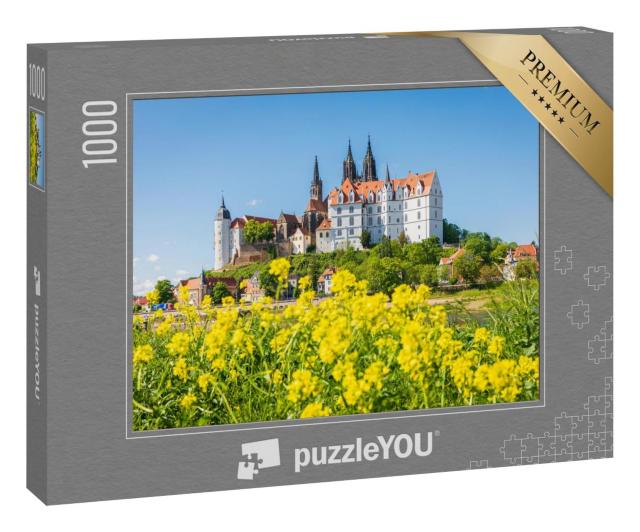 Puzzle 1000 Teile „Panorama der malerischen historischen Stadt Meißen, Sachsen“