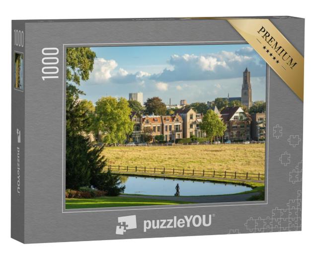 Puzzel 1000 stukjes „Arnhem skyline, toren van St Eusebiuskerk met Sonsbeekpark“