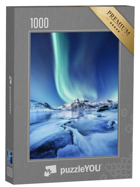 Puzzel 1000 stukjes „Noorderlicht, Lofoten, Noorwegen“