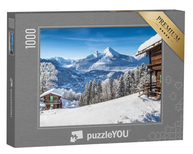 Puzzel 1000 stukjes „Winterse Alpen in Oostenrijk“