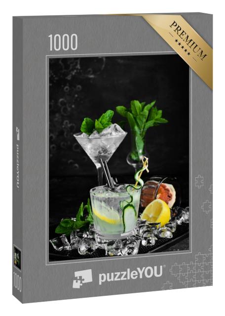 Puzzle 1000 Teile „Gin Tonic mit Gurke und Zitrone“