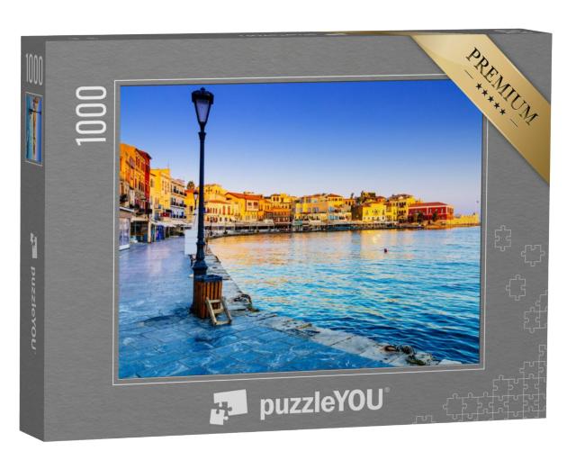 Puzzel 1000 stukjes „De haven van Chania bij zonsopgang, Kreta“