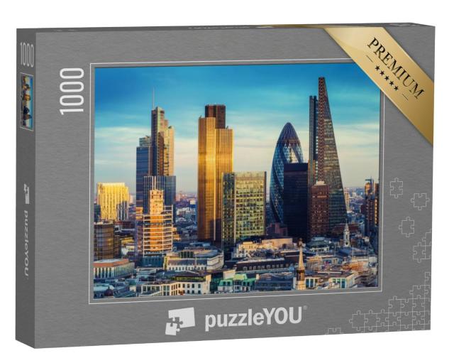 Puzzel 1000 stukjes „De bankwijk in het centrum van Londen, Engeland“