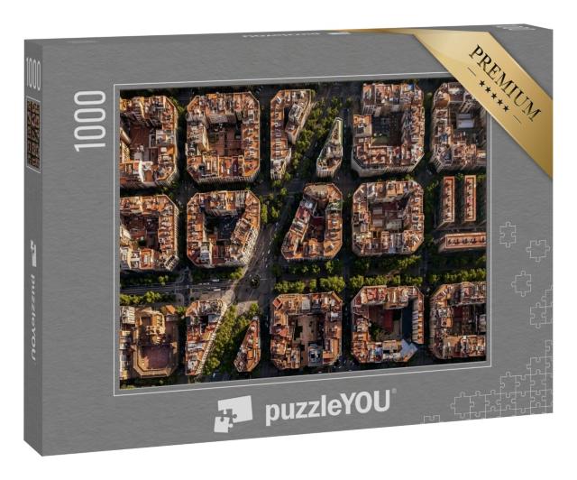 Puzzle 1000 Teile „Typische Bauweise von Barcelona, Spanien“
