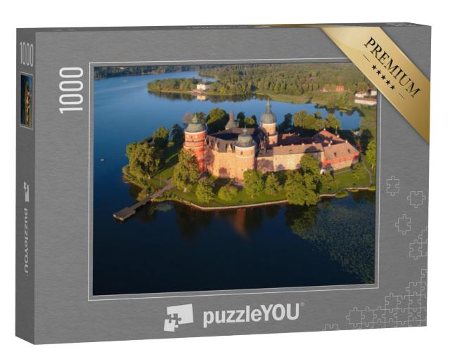 Puzzel 1000 stukjes „Luchtfoto van kasteel Gripsholm, Mariefred, Zweden“