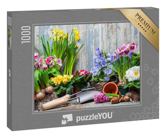 Puzzle 1000 Teile „Frühlingsblumen, bereit zum Einpflanzen“