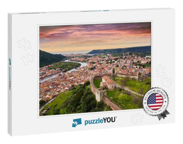 Landscape View from Castle to the Center of Bosa, Little... Jigsaw Puzzle