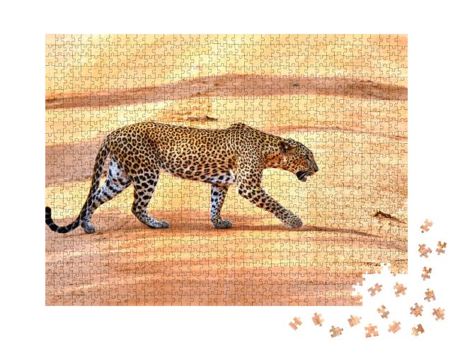 Puzzle 1000 Teile „Leopardenjagd in Afrika“