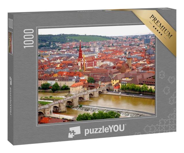 Puzzle 1000 Teile „Blick auf Würzburg von der Festung Marienberg“