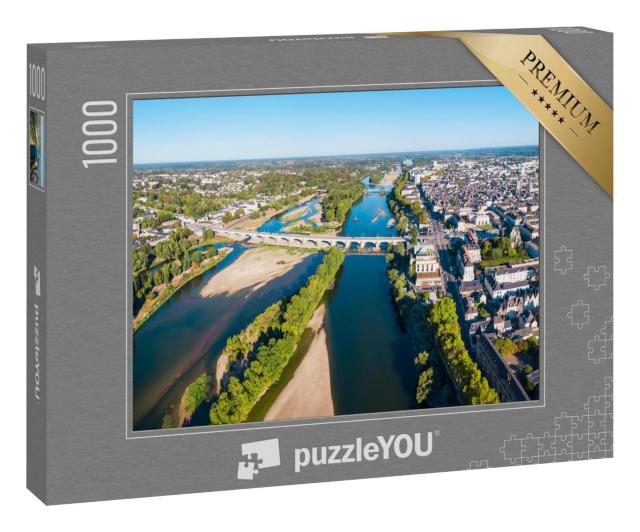 Puzzle 1000 Teile „Vogelperspektive auf Tours im Loire-Tal, Frankreich“