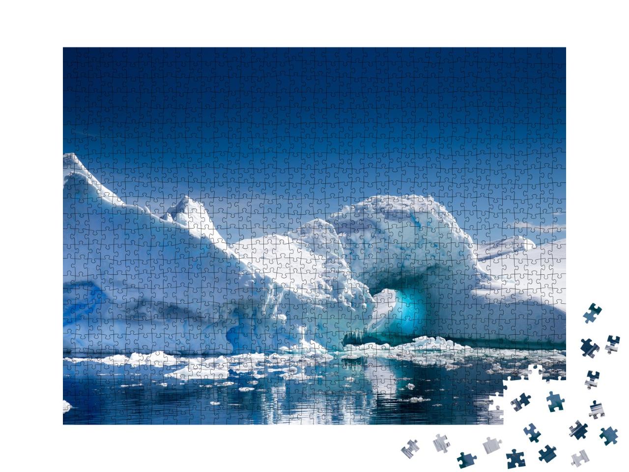 Puzzle 1000 Teile „Eisberg in der Pleneau Bay, Port Charcot, Antarktis“