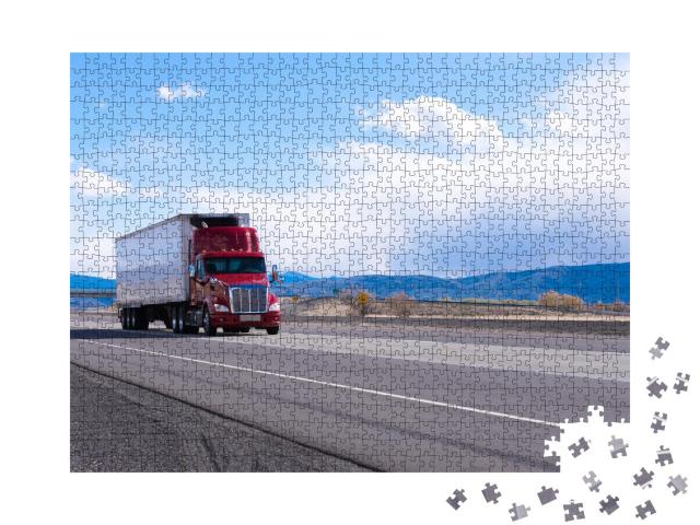 Puzzle 1000 Teile „Truck auf seiner Route durch Utah, USA“