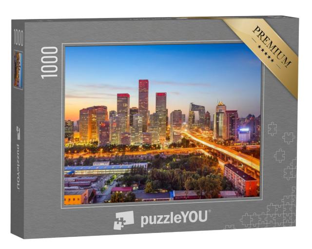 Puzzel 1000 stukjes „skyline van Beijing bij zonsondergang“