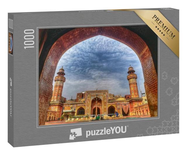 Puzzle 100 Teile „Schöne Aussicht auf Wazir Khan Masjid Lahore, Pakistan“