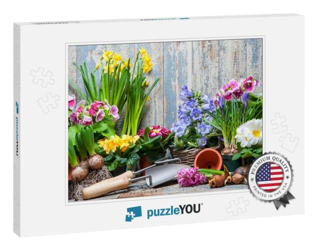 Gardener Planting Spring Flower... Jigsaw Puzzle