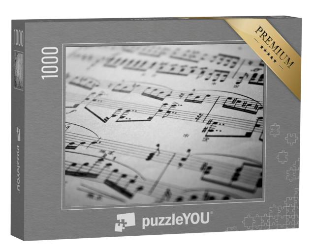 Puzzel 1000 stukjes „Bladmuziek“