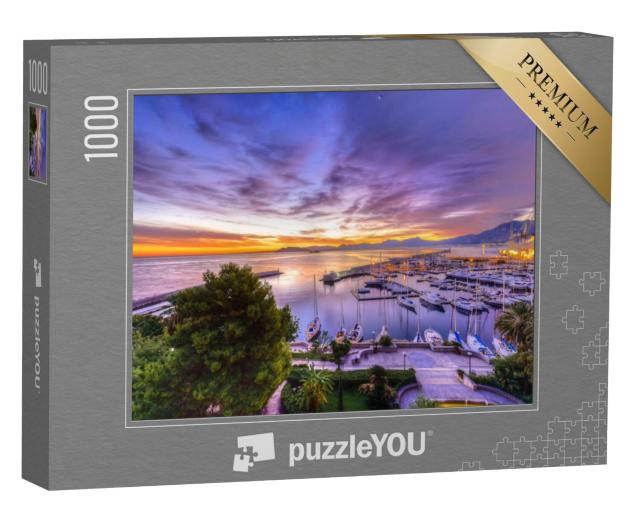 Puzzel 1000 stukjes „Witte jachten in de haven van Palermo“