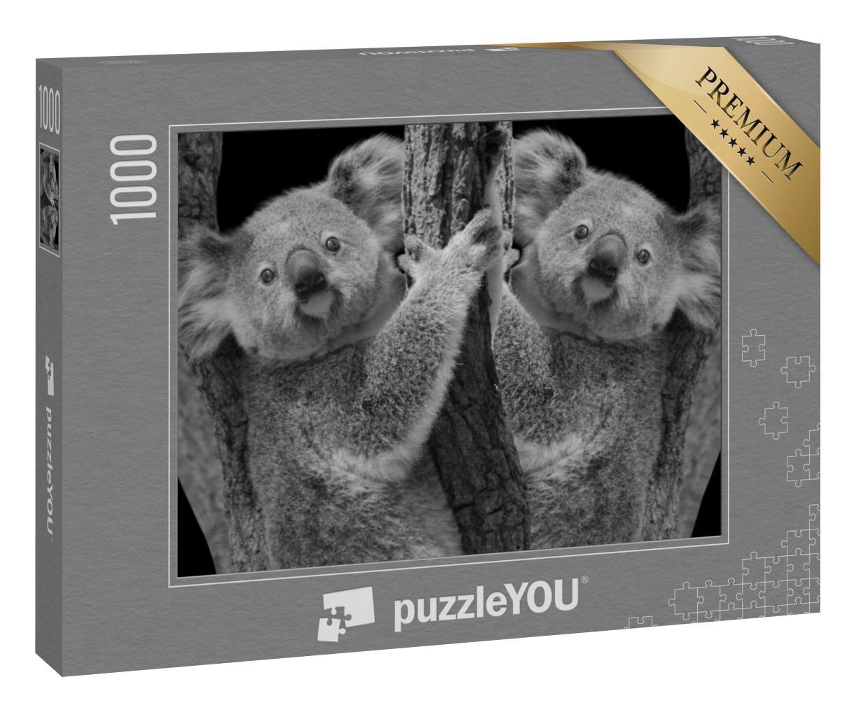 Puzzle 1000 Teile „Zwei niedliche Koalas im Baum“