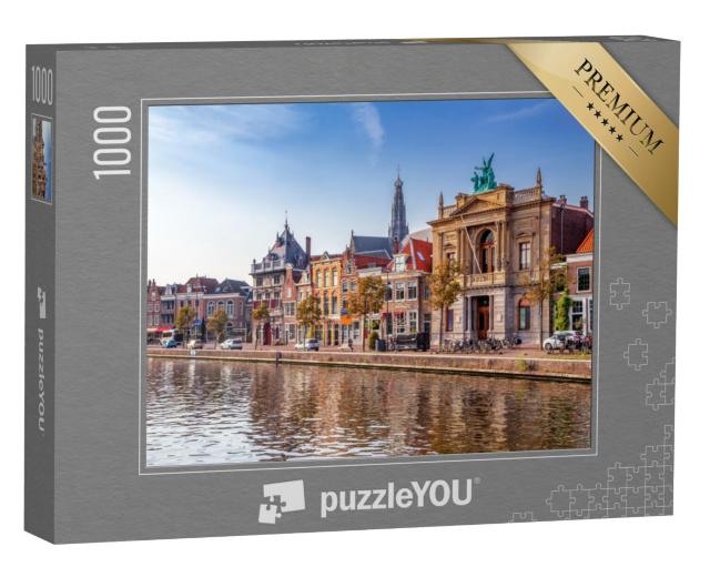 Puzzel 1000 stukjes „Gracht, Gravestenenbrug, Haarlem in Nederland“