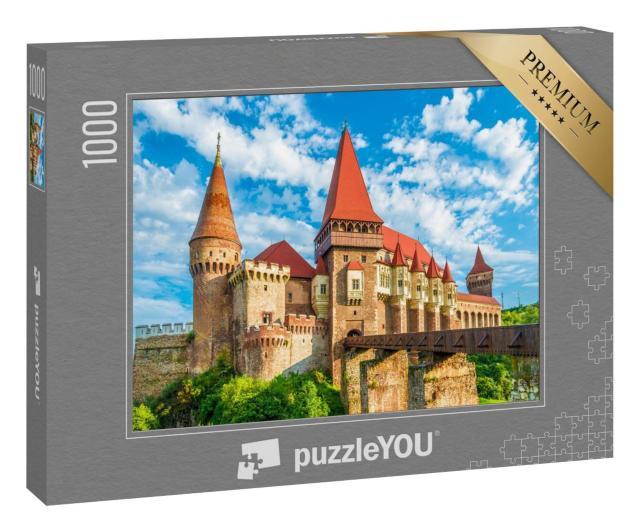 Puzzle 1000 Teile „Mittelalterliche Burg Hunyad Corvin, Stadt Hunedoara, Rumänien“