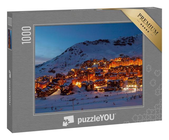 Puzzle 1000 Teile „Winterliches Val Thorens in den Alpen Frankreichs“