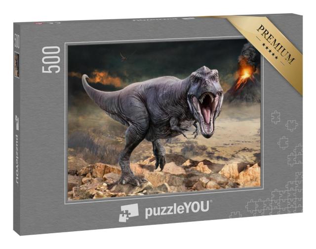 Puzzle 500 Teile „3D-Illustration des Tyrannosaurus rex“