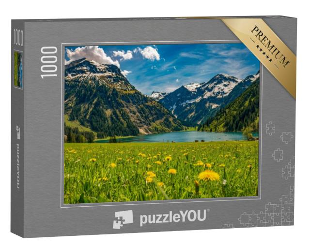 Puzzel 1000 stukjes „Vilsalpsee in de lente, Tannheimer Tal, Oostenrijk“