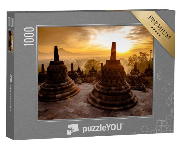 Puzzel 1000 stukjes „Boven Borobudur tempel, Yogyakarta, Java, Indonesië“