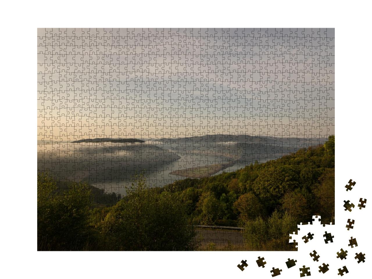 Puzzle 1000 Teile „Blick auf den Edersee im Sommer“