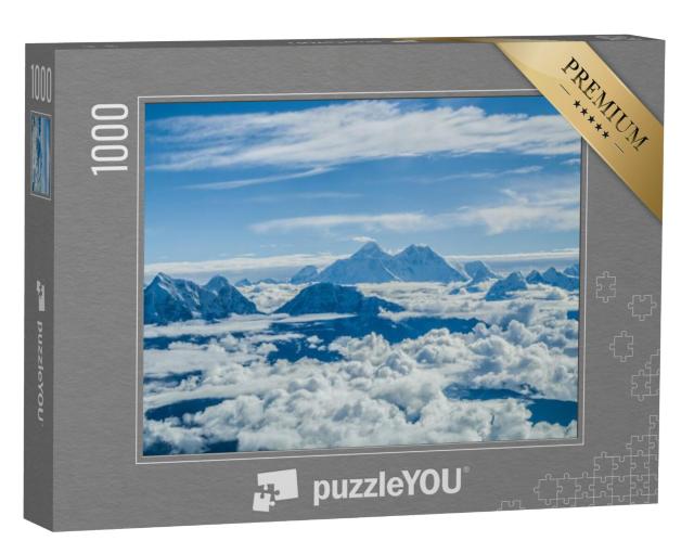 Puzzel 1000 stukjes „Uitzicht vanuit de cockpit: Himalaya en Mount Everest“