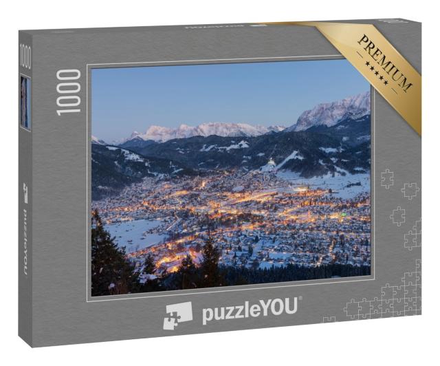 Puzzle 1000 Teile „Garmisch-Partenkirchen mit Schnee und Bergen“