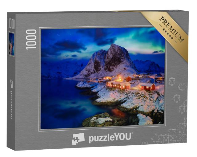 Puzzel 1000 stukjes „Hamnøy vissersdorp op de Lofoten, Noorwegen“