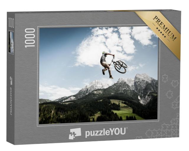 Puzzel 1000 stukjes „Mountainbikestunt“