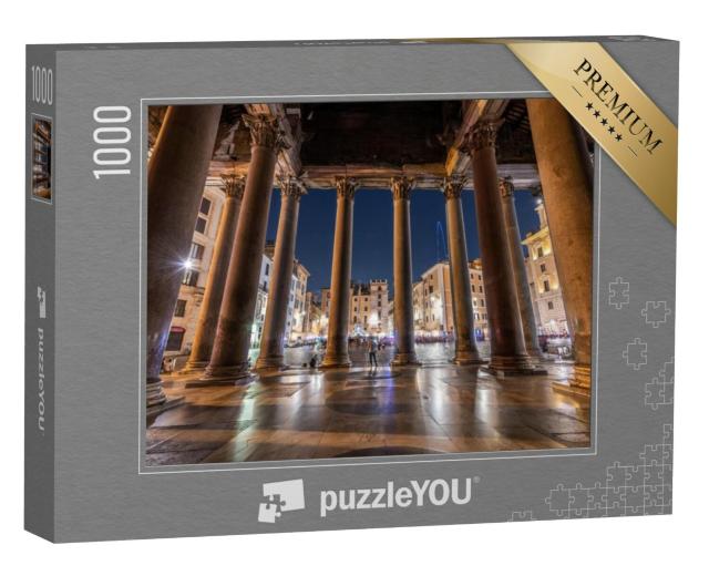 Puzzel 1000 stukjes „Ongeëvenaard uitzicht op het Pantheon in Rome“