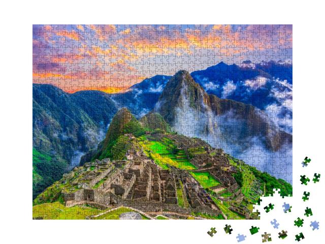 Puzzle 1000 Teile „Machu Picchu, Cusco, Peru: verlorene Stadt der Inka“