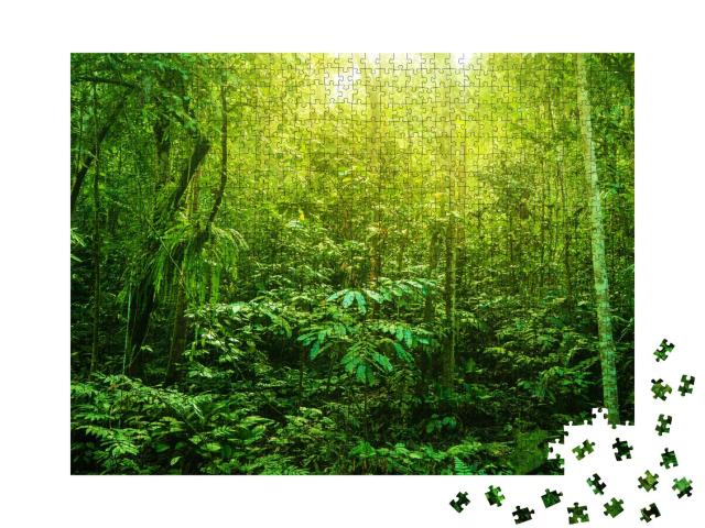 Puzzle 1000 Teile „Tropischer Wald mit seiner unglaublichen grünen Vielfalt“