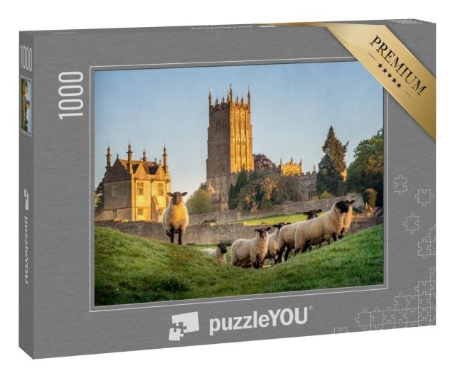 Puzzle 1000 Teile „Cotswold Schafe in der Nähe von Chipping Campden in Gloucestershire“