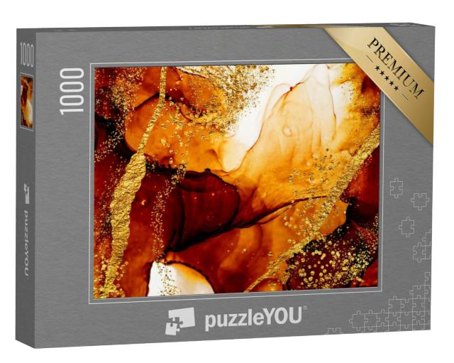 Puzzel 1000 stukjes „Abstract schilderij met wervelingen, geïnspireerd door de lucht“